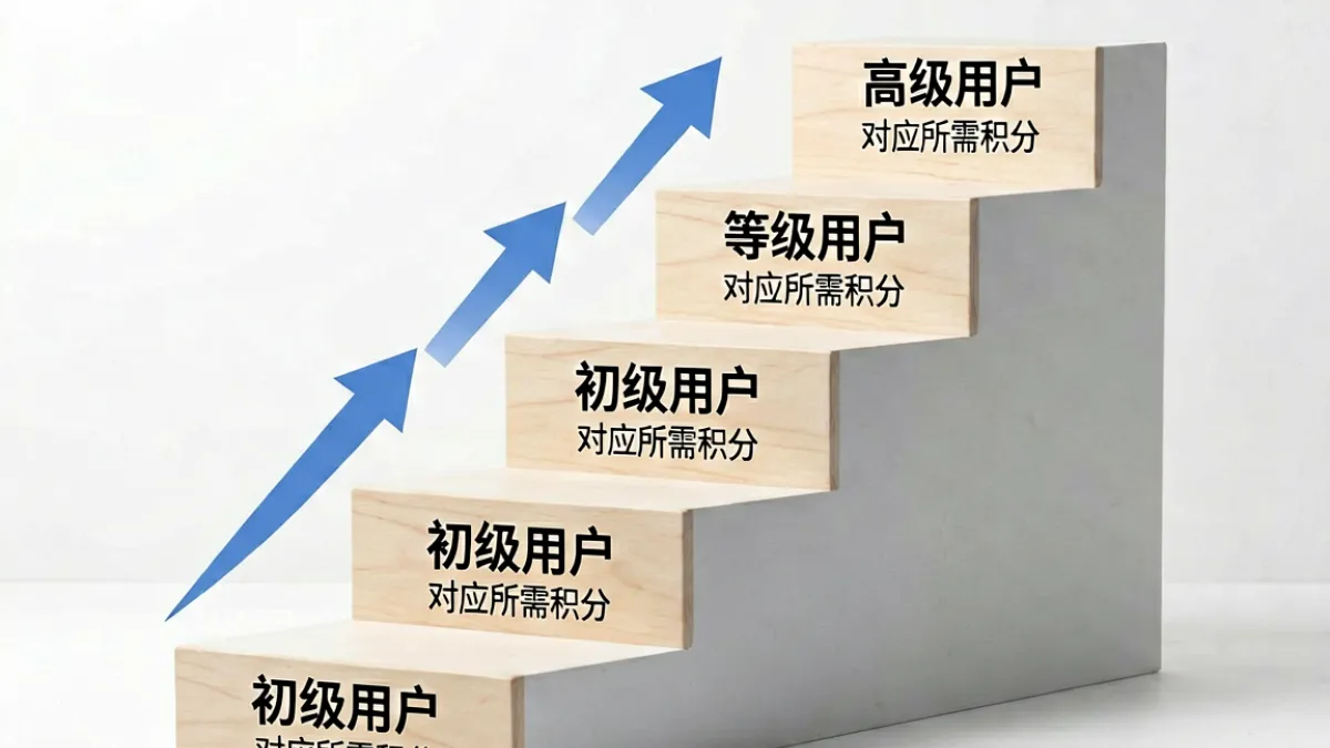 草榴社区用户等级体系示意图，从幼椎到高级会员的阶梯式晋升路径图解